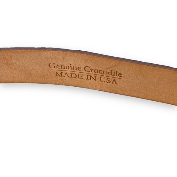 WCM Neiman Marcus Genuine Crocodile Leather Slim Belt SZ.L Purple Quiet Luxury main image 12
